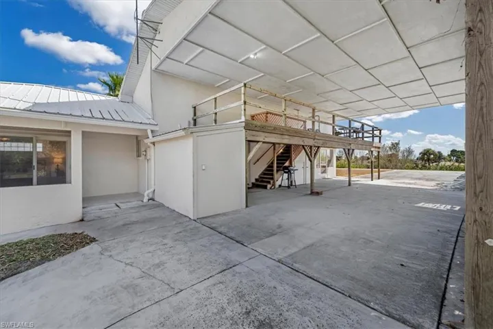 Back view towards the RV Port