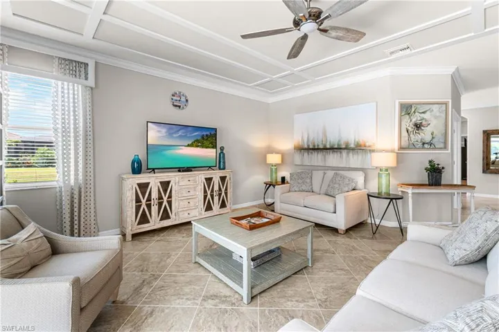 Decorative trim on the ceiling
