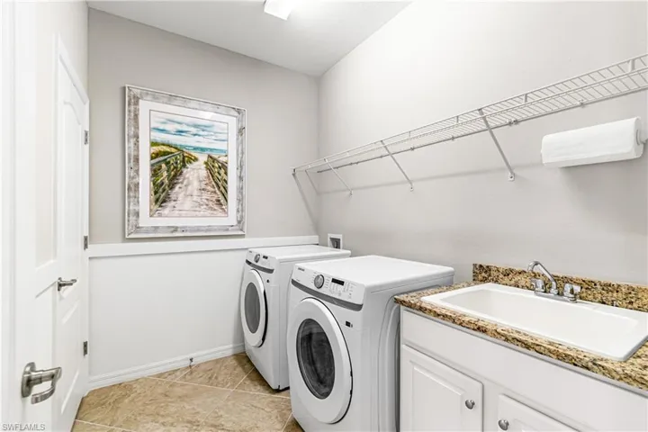Laundry room with sink