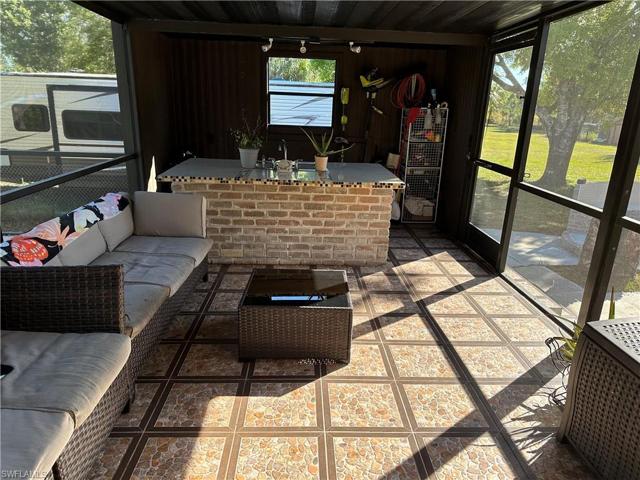 Outdoor sink area