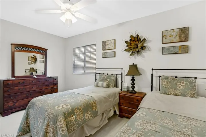 Bedroom with ceiling fan