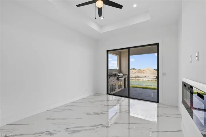 Primary bedroom and exterior sliding doors