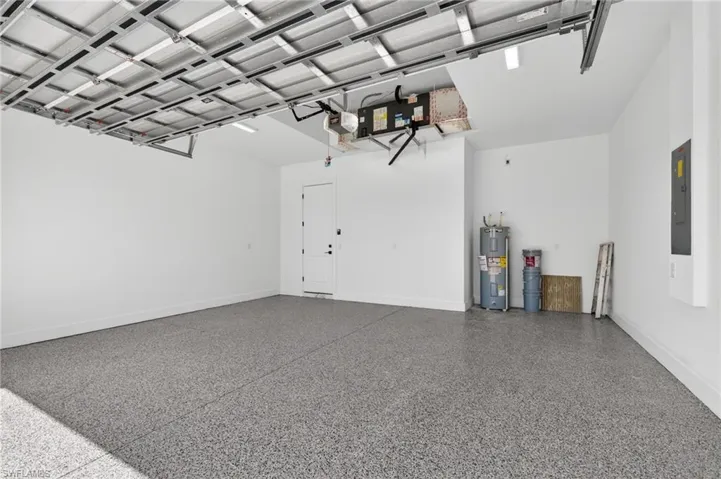 Garage with epoxy floors