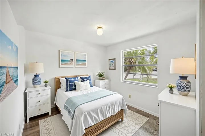 Bedroom featuring terrazzo flooring