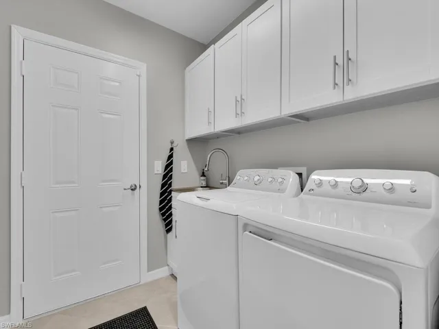 Laundry Room w/ Upper Cabinets & Sink