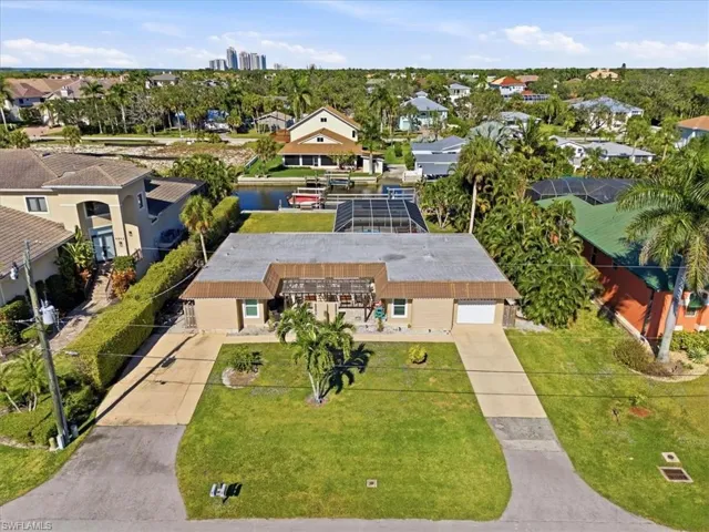 Aerial view of residential area