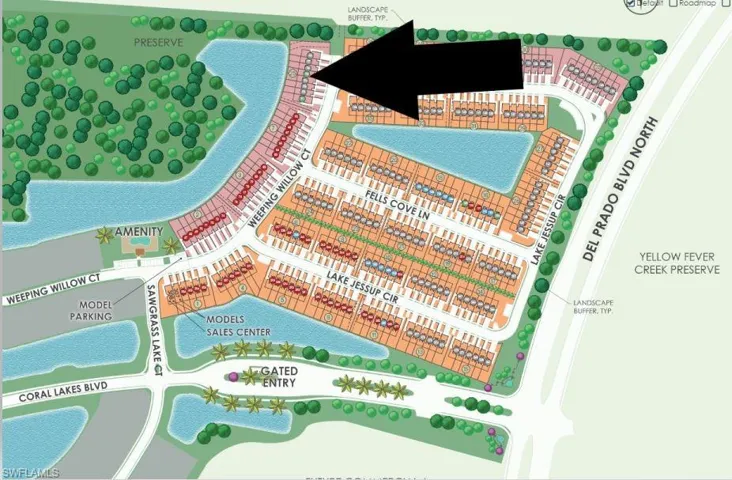 Site map - Lot 95 - Western facing lanai on the water!