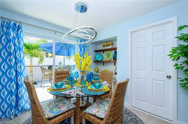 Eating space that has view of the outdoor area!