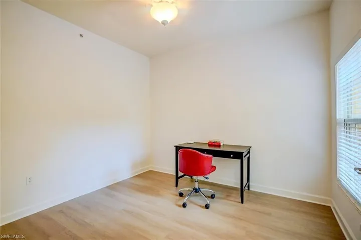 Office featuring light wood-type flooring