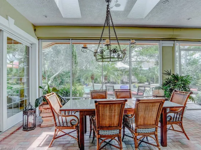 Screened covered porch