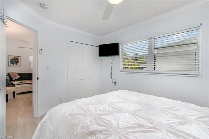 Guest Bedroom with a large multi-panel window!