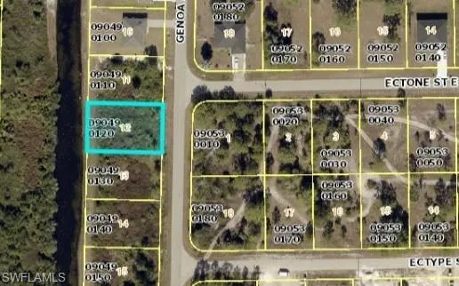 Plat Map, Parcel Identification. Illustrating the property's location and boundaries within a larger land division