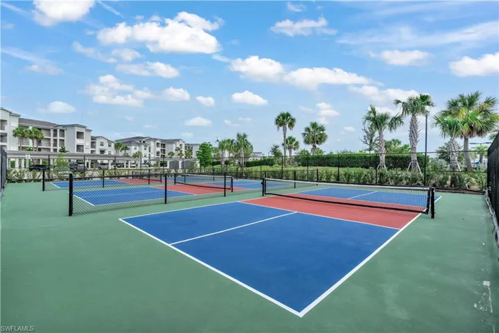 View of tennis court