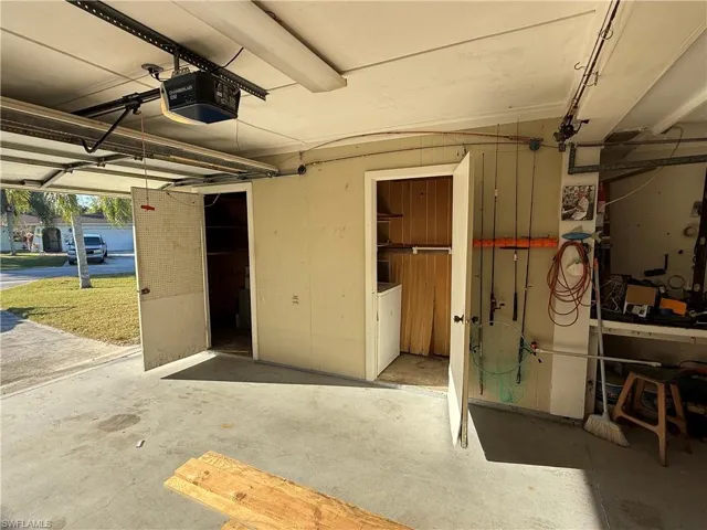Garage with a storage