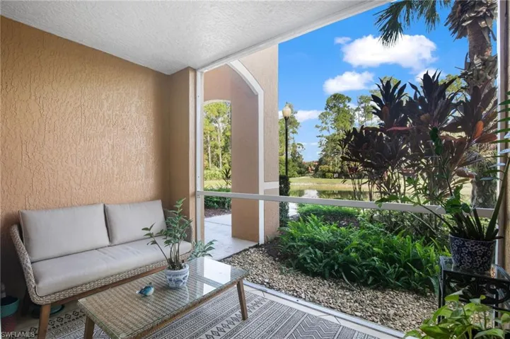 View of patio featuring a water view