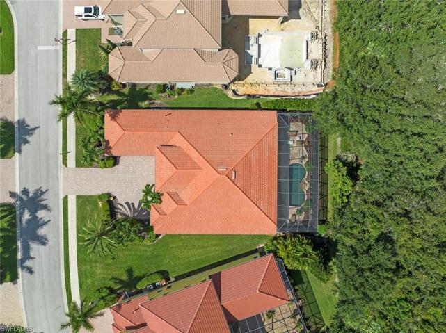 Aerial view directly above home