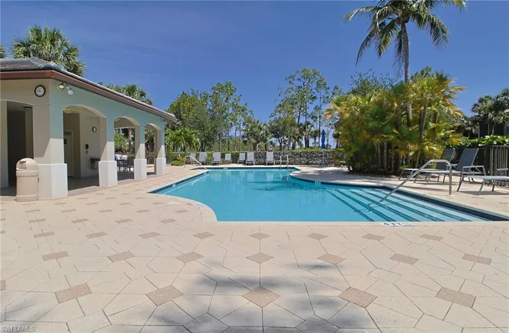 Pool with fence and a patio