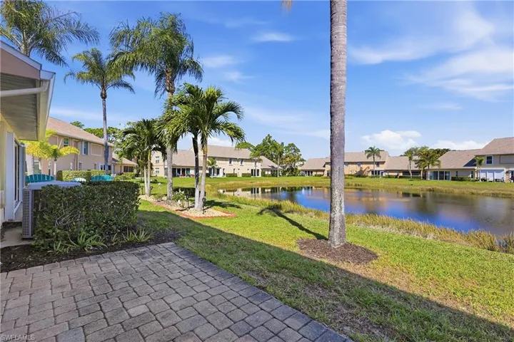 Patio overlooking the pond