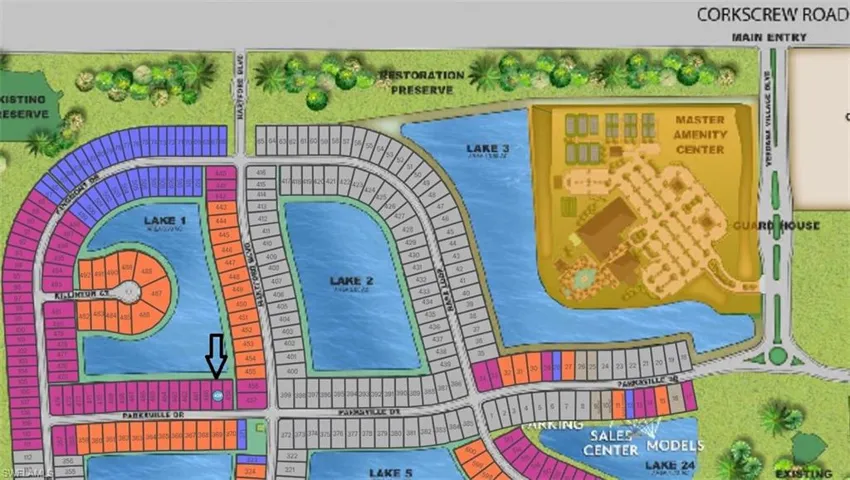 Site map - Lot 459 - Northern facing lanai on the water