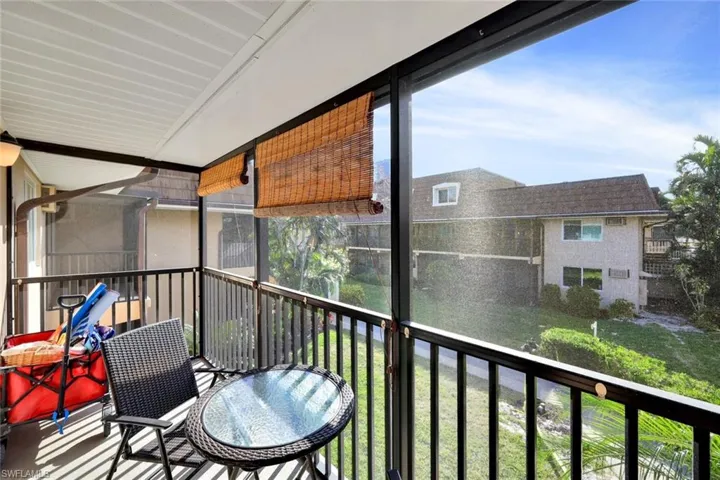 Balcony with serene courtyard view