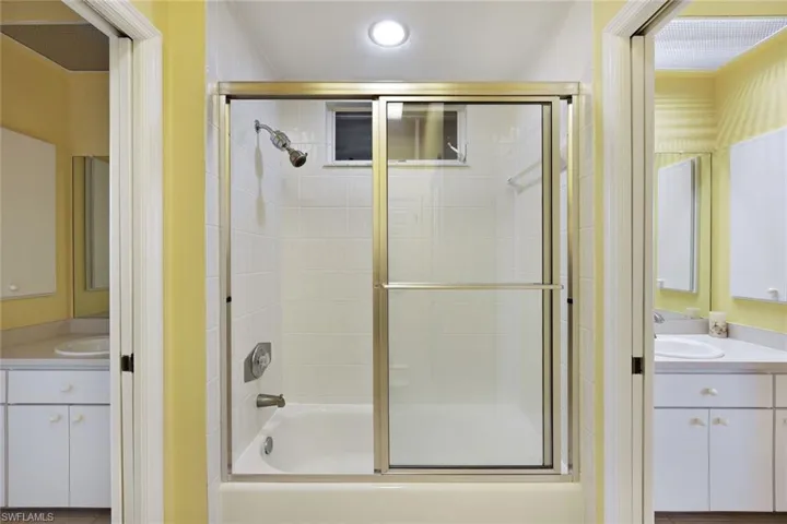 Jack and Jill Bathroom between Upstairs Bedrooms 1 & 2.