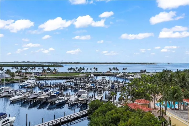 View from the Marina side balcony...totally unobstructive view out to Sanibel Island