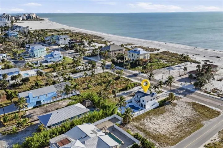 Aerial view of expansive coastline virtually edited