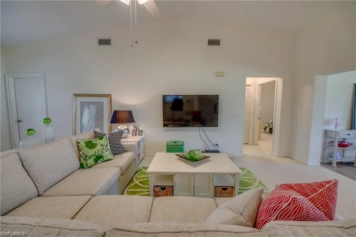 GARAGE DOOR ON LEFT, MASTER SUITE HALLWAY ON RIGHT.