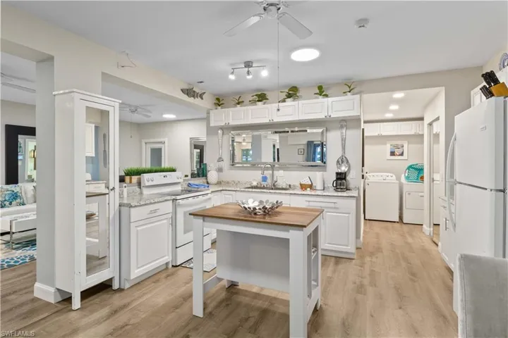 Downstairs kitchen - tons of storage and counter space, remodeled and gorgeous!