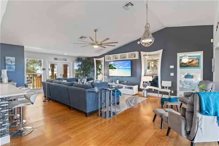 Vaulted Ceilings, wood floors and a very spacious living area!