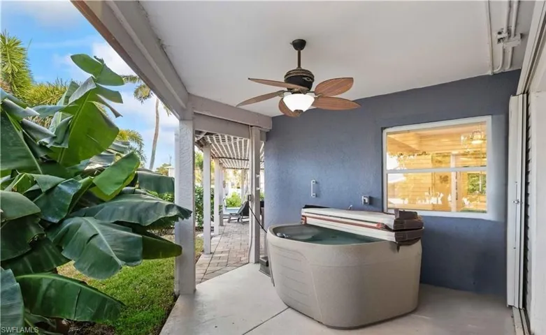 Downstairs spa for those cool winter nights!  Located off the first floor bedroom!