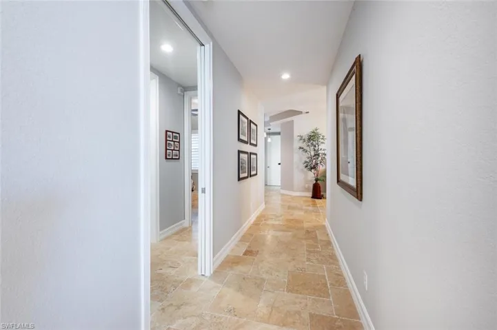 Guest Bedroom Area closed off by a pocket door for privacy
