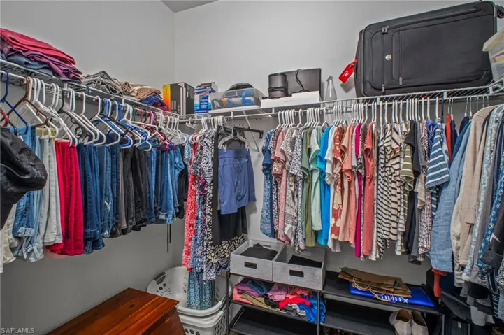 View of walk in closet