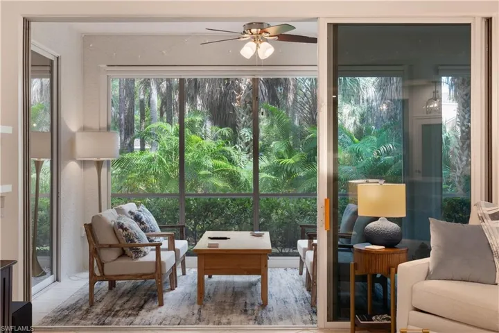 Living room with ceiling fan