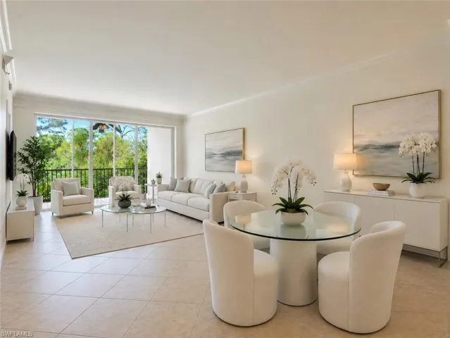 Virtually staged Living/Dining Area