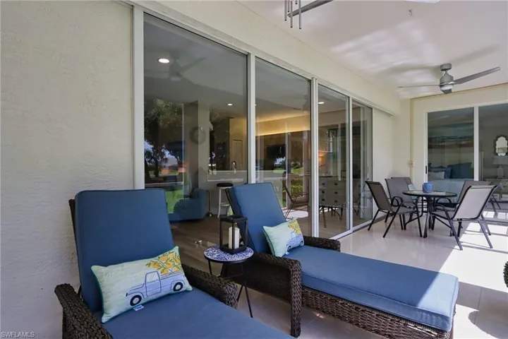 View of patio / terrace with ceiling fan