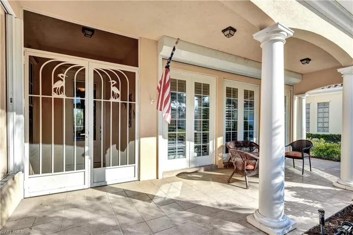 Porch with screen door entry