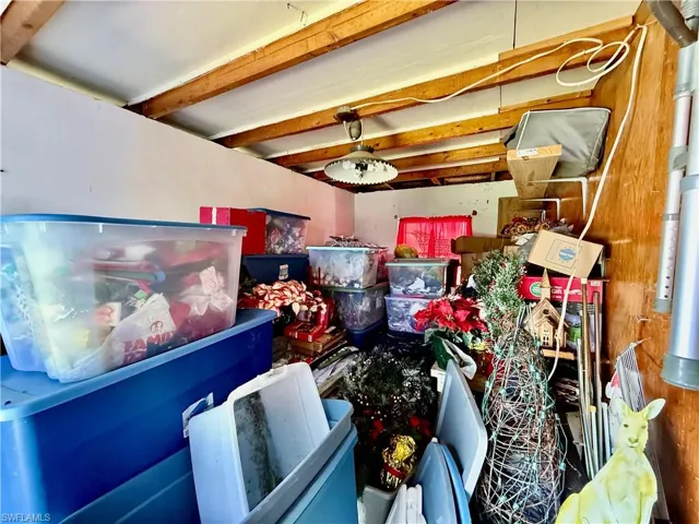 16 X 9 Storage/Workshop  off of the carport.