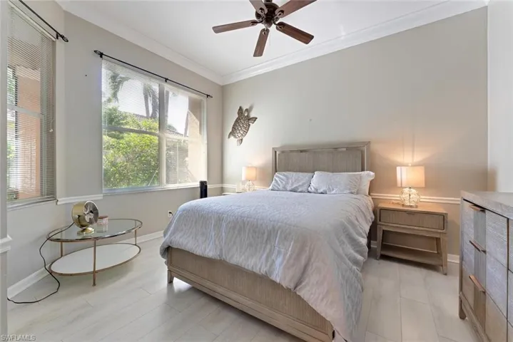Guest Bedroom #1 with crown molding
