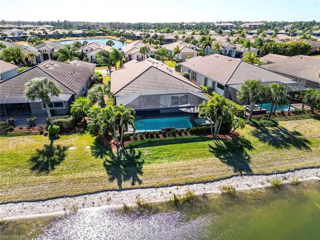 Beautifully landscaped view of the pool