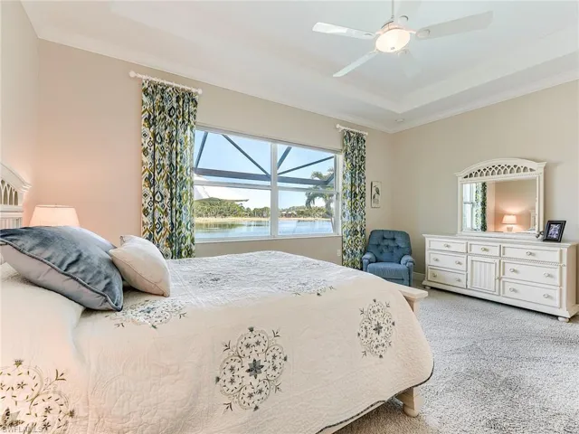 Custom tray ceiling with crown molding.