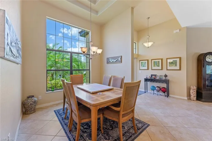 Tiled dining room