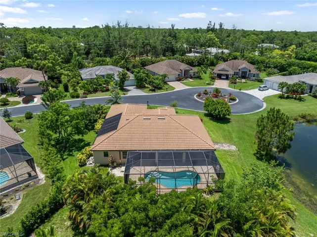 Birds eye view of property