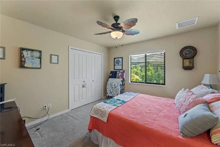 2nd bedroom with large closet space