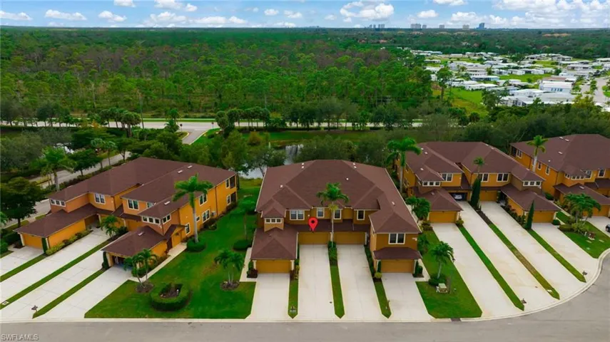 Aerial view of residential area