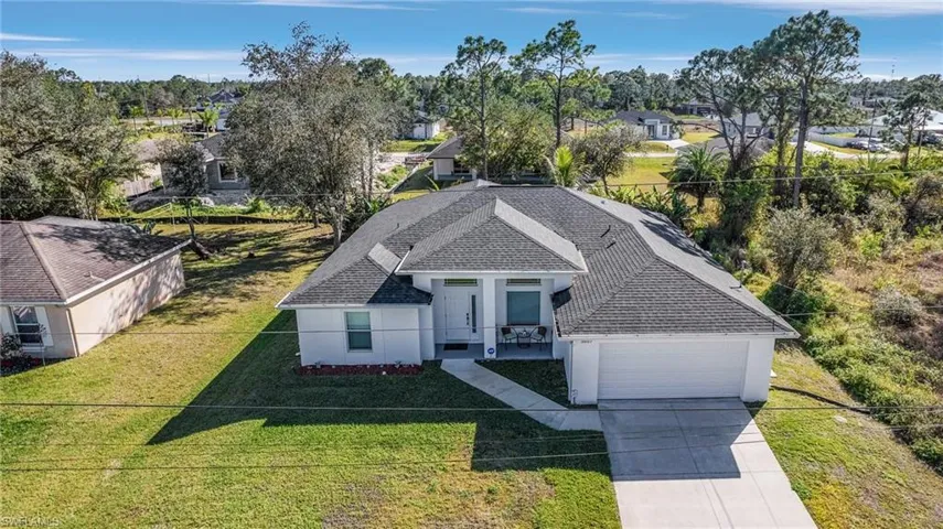 Birds eye view of property