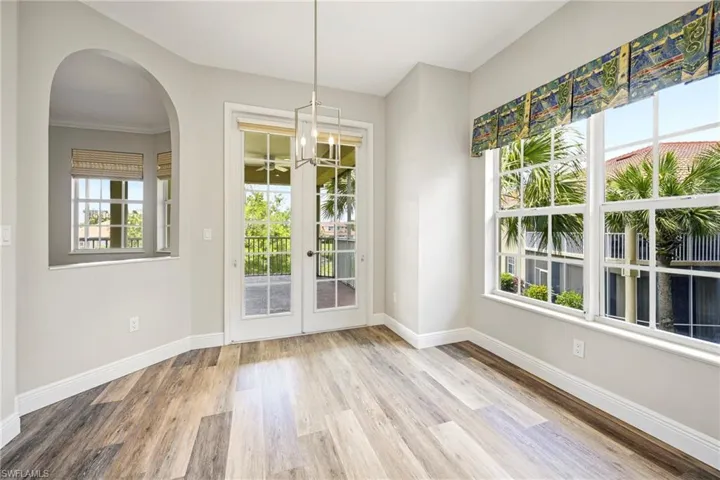 Very light and bright breakfast area