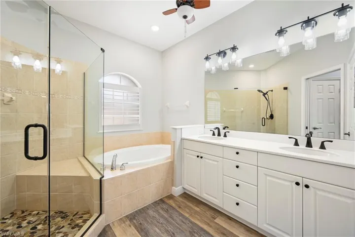 Large Primary Bathroom with double sinks