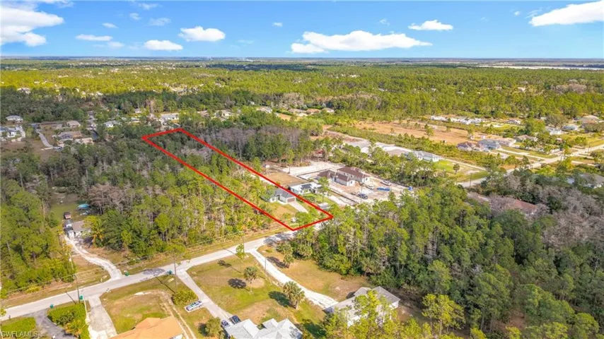 Aerial view of property's location featuring property boundaries highlighted