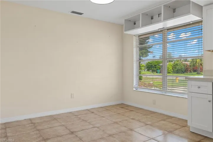 View of tiled spare room